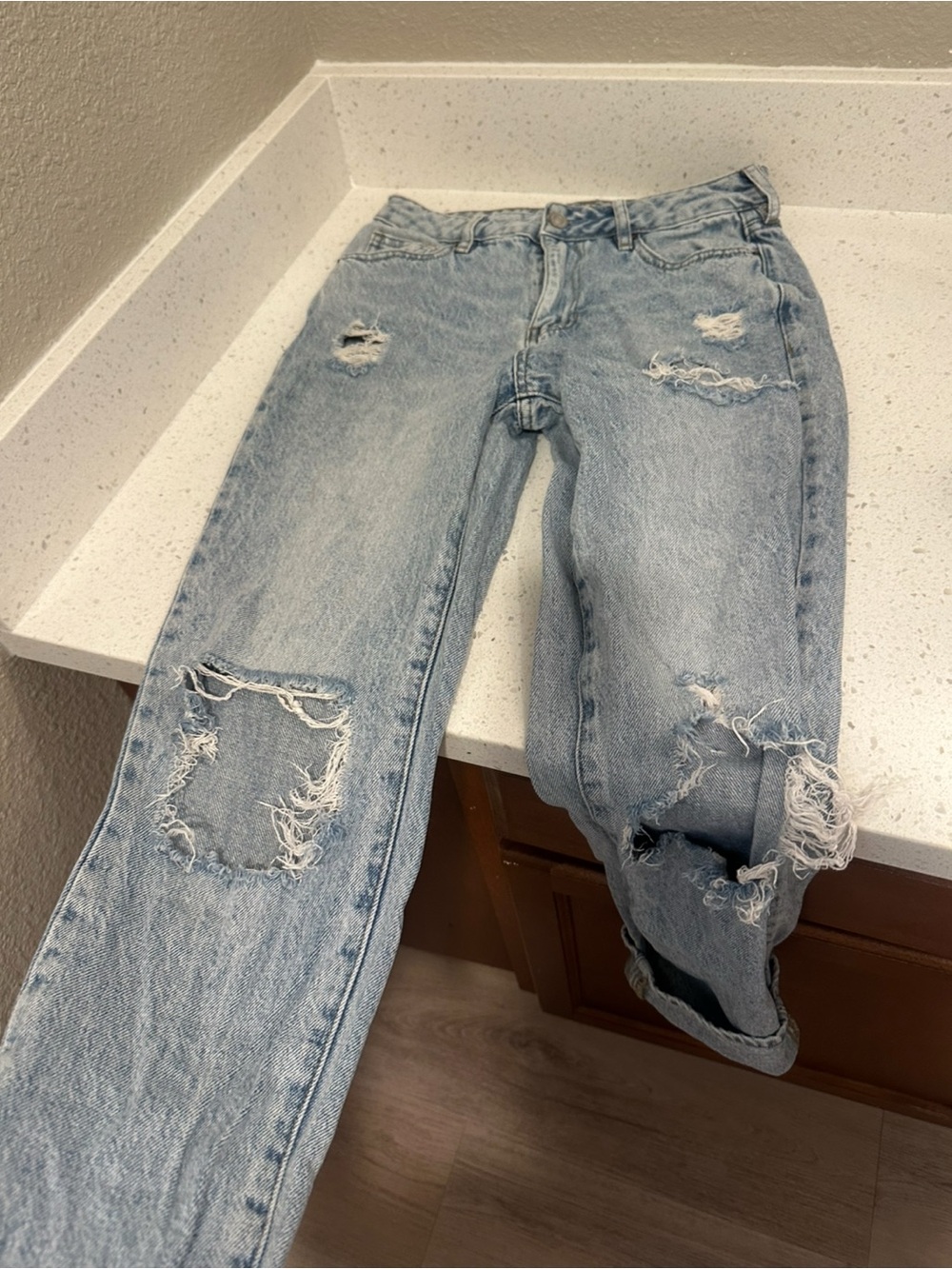 PacSun Light Blue Distressed Boyfriend Jeans